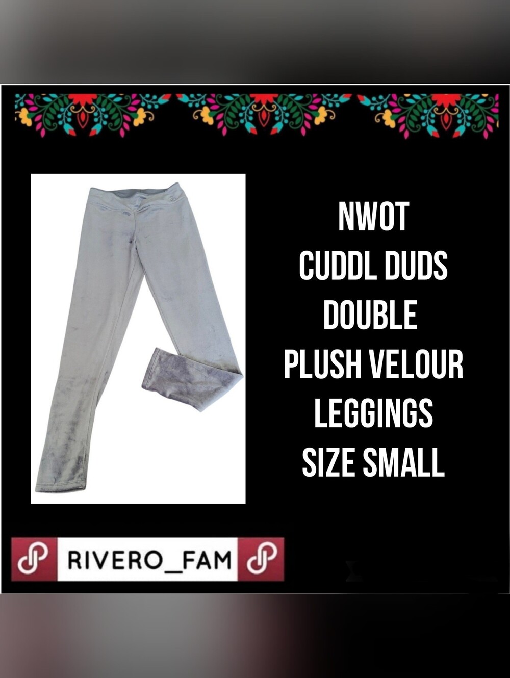 NWOT | CUDDL DUDS | DOUBLE PLUSH VELOUR LEGGINGS | SIZE SMALL